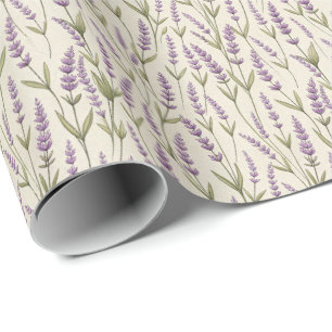 Lavendelblumen-Druck Verpackungspapier Rolle Geschenkpapier