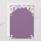 Lavendelblumen erste heilige Kommunion Einladung (Rückseite)