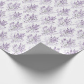 Lavendelblumen Geburtstag Geschenkpapier (Ecke)