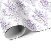 Lavendelblumen Geburtstag Geschenkpapier (Rolleneckpunkt)