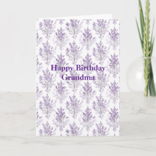 Lavendelblumen Geburtstag Karte