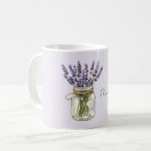 Lavendelblumen Glas Provence, Frankreich Kaffeetasse (Vorderseite Links)