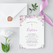 Lavendelblumen Taufe