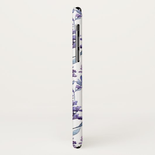 Lavendelblumenmuster Case-Mate iPhone Hülle (Hinten/Links)