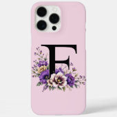 Lavendelblut: Mit Monogramm erste F Case-Mate iPhone Hülle (Rückseite)