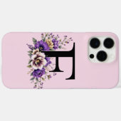 Lavendelblut: Mit Monogramm erste F Case-Mate iPhone Hülle (Rückseite (Horizontal))