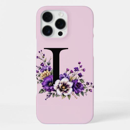 Lavendelblut: Mit Monogramm erste "L" iPhone Hülle (Rückseite)