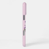 Lavendelblut: Mit Monogramm erste "L" iPhone Hülle (Rechte Seite)