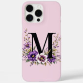 Lavendelblut: Mit Monogramm erste "M" Case-Mate iPhone Hülle (Rückseite)