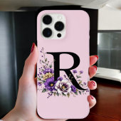 Lavendelblut: Mit Monogramm erste "R" iPhone Hülle