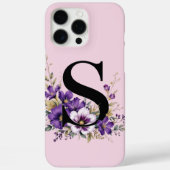 Lavendelblut: Mit Monogramm erste "S" Case-Mate iPhone Hülle (Rückseite)