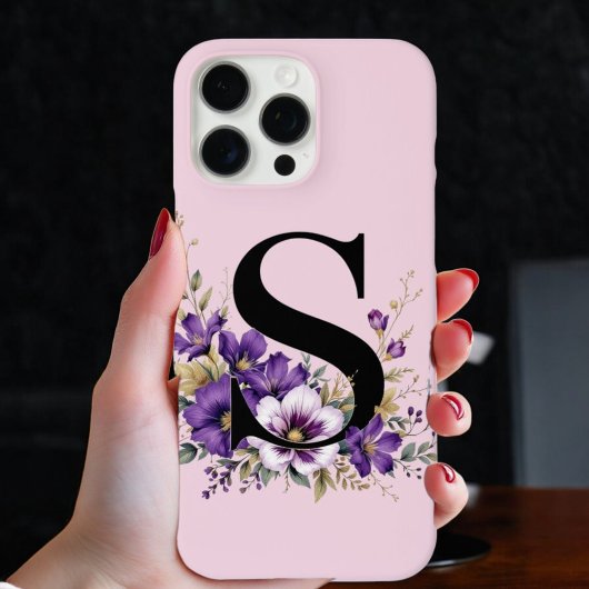 Lavendelblut: Mit Monogramm erste "S" Case-Mate iPhone Hülle