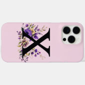 Lavendelblut: Mit Monogramm erste Zeile "X" Case-Mate iPhone Hülle (Rückseite (Horizontal))