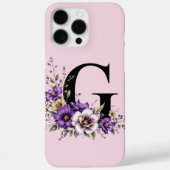 Lavendelblut: Mit Monogramm erster Buchstabe "G" Case-Mate iPhone Hülle (Rückseite)