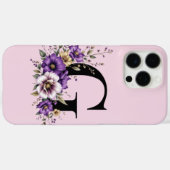 Lavendelblut: Mit Monogramm erster Buchstabe "G" Case-Mate iPhone Hülle (Rückseite (Horizontal))