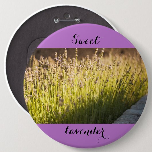 Lavendelblüte Button (Vorne & Hinten)