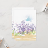 Lavendelblüte Karte (Vorderseite/Rückseite Beispiel)