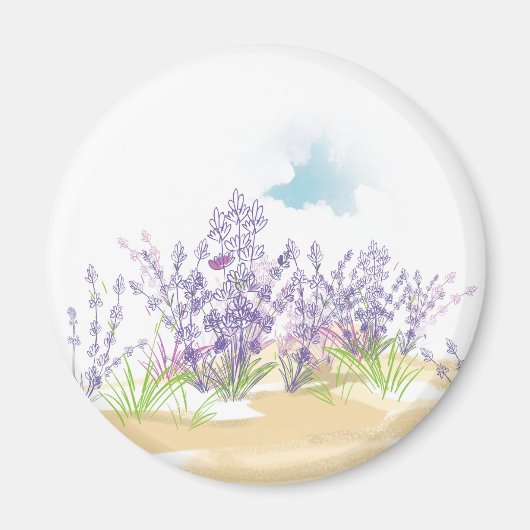 Lavendelblüte Magnet (Vorne)