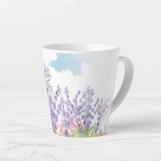 Lavendelblüte Milchtasse (Rechte Ecke)