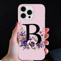 Lavendelblüte: Mit Monogramm erste "B"
