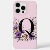 Lavendelblüte: Mit Monogramm erste "Q" Case-Mate iPhone Hülle (Rückseite)