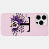 Lavendelblüte: Mit Monogramm erste 'T' Case-Mate iPhone Hülle (Rückseite (Horizontal))