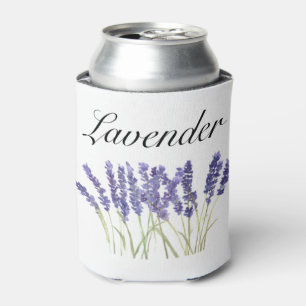 Lavendelblüten Aquarell Kräuter lila chic Dosenkühler