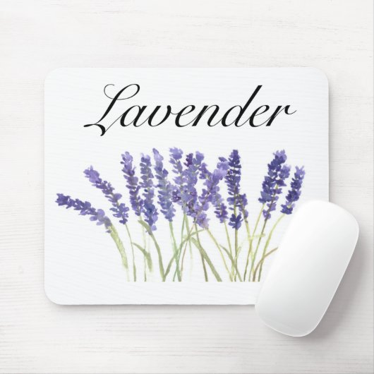 Lavendelblüten Aquarell Kräuter lila chic Mousepad (Mit Mouse)