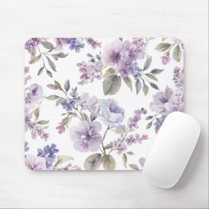 Lavendelblüten Aquarell Lila Botanisch Mousepad