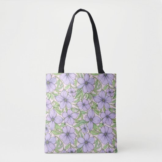Lavendelblüten Blumen-Tasche Tasche (Vorderseite)