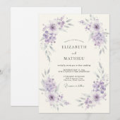 Lavendelblüten-Bogen-Hochzeit Einladung (Vorne/Hinten)