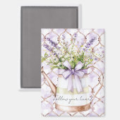Lavendelblüten Bogen   Magnet (Vorderseite/Rückseite)