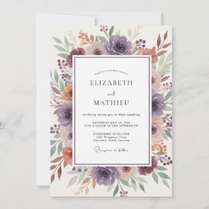 Lavendelblüten Botanische Hochzeit Einladung