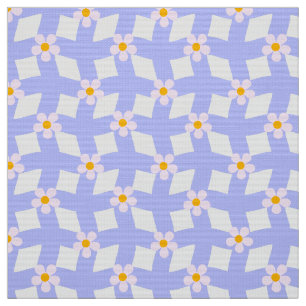 Lavendelblüten-Geometrischer Stoff nach Maß
