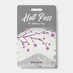 Lavendelblüten-Hall-Pass-Abzeichen Ausweis