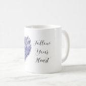Lavendelblüten Herz Kaffeetasse (VorderseiteRechts)