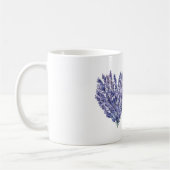 Lavendelblüten Herz Kaffeetasse (Links)
