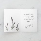 Lavendelblüten Karte (Innenseite)