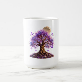 Lavendelblüten-Mondbaum-Tasse Kaffeetasse