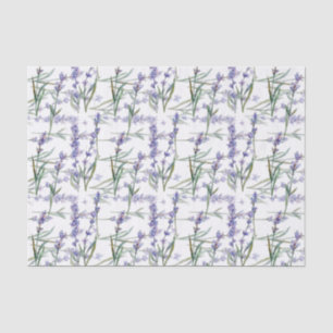 Lavendelblüten-Pflanze Wasserfarben Kunst Blaue Fl Seidenpapier
