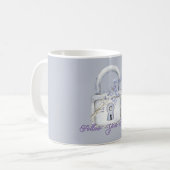 Lavendelblüten Schloss Kaffeetasse (Vorderseite Links)