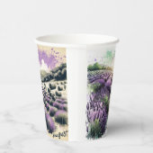 Lavendelblüten Serenity Tasse Pappbecher (Rechts)