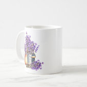 Lavendelblüten-Tasse Kaffeetasse (Vorderseite Links)