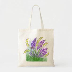 Lavendelblüten-Wasserfarben-Tasche Botanisch C Tragetasche