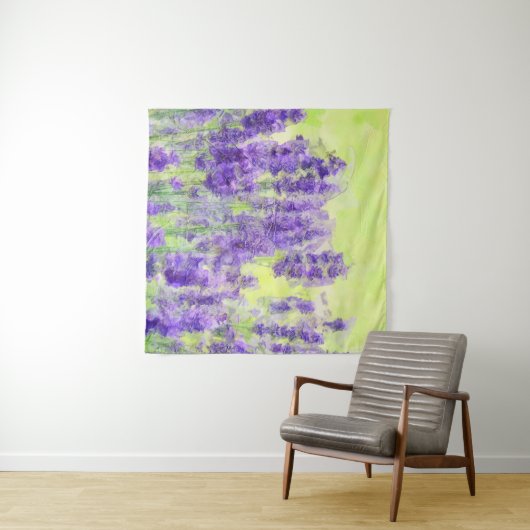 Lavendelblütengelb Lila Blume Wandteppich (Beispiel (Horizontal))