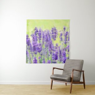 Lavendelblütengelb Lila Blume Wandteppich