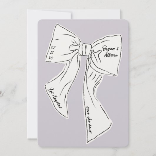 Lavendelbogen Save the Date Einladung (Vorderseite)