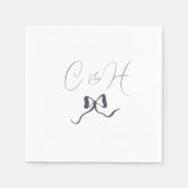 Lavendelbogenhochzeit Serviette (Vorderseite)