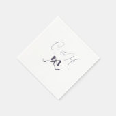 Lavendelbogenhochzeit Serviette (Ecke)