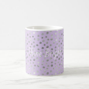 Lavendelbrise Silberpunkte Kaffeetasse